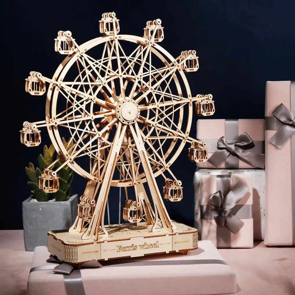 Melodic Ferris Wheel - 3D Wooden Model Modernible 