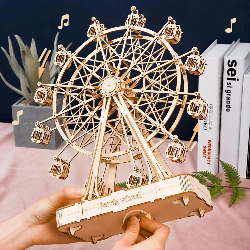 Melodic Ferris Wheel - 3D Wooden Model Modernible 