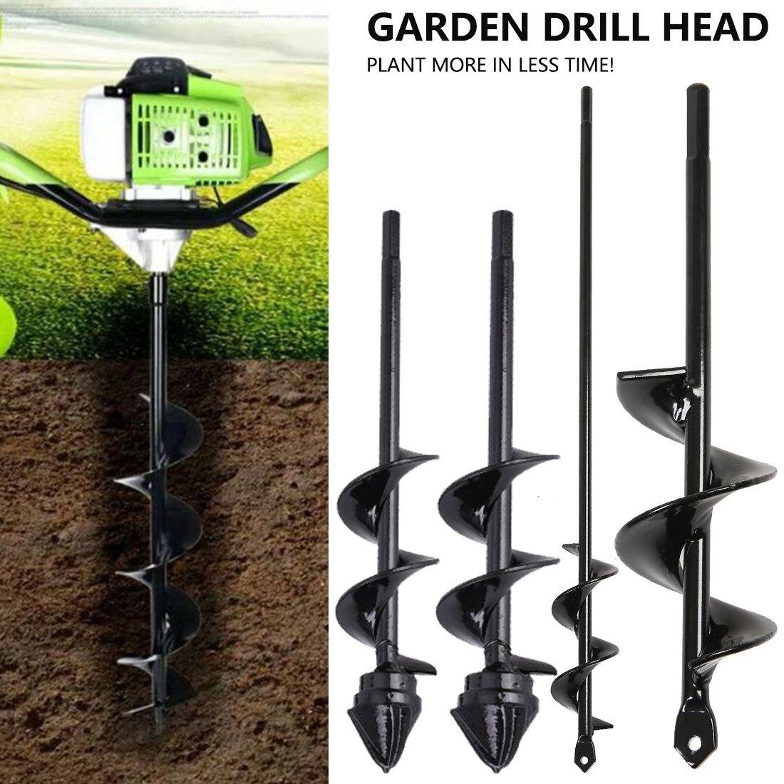 6 Sizes Garden Auger Drill Bit Tool Spiral Hole Digger Ground Drill Earth Drill For Seed Planting Gardening Fence Flower Planter Modernible 