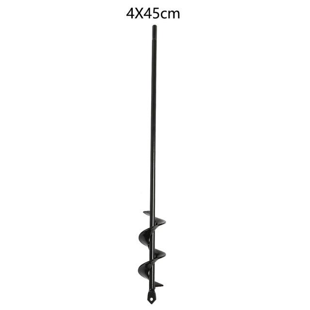 6 Sizes Garden Auger Drill Bit Tool Spiral Hole Digger Ground Drill Earth Drill For Seed Planting Gardening Fence Flower Planter Modernible 4 x 45cm 