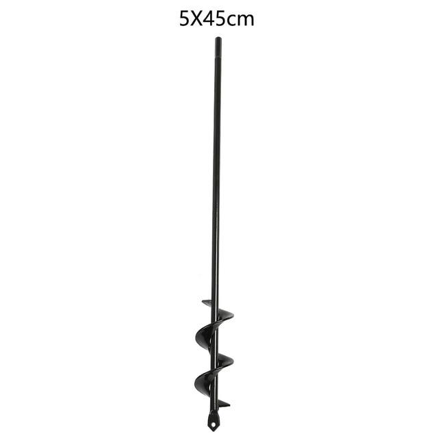 6 Sizes Garden Auger Drill Bit Tool Spiral Hole Digger Ground Drill Earth Drill For Seed Planting Gardening Fence Flower Planter Modernible 5 x 45cm 