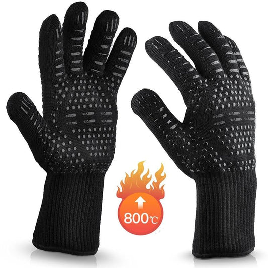 BBQ Gloves High Temperature Resistance Oven Mitts 500 800 Degrees Fireproof Barbecue Heat Insulation Microwave Oven Gloves Modernible 